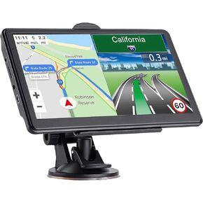 GPS Navigator لسيارة RV Truck ، 7 بوصة شاشة تعمل باللمس عالية الدقة 256+16G ، 2025 خريطة (تحديثات مدى الحياة المجانية) ، ودعم إرشادات/سرعة الاتجاه الصوتي وتحذير الضوء الأحمر/توجيه الشاحنة المخصصة