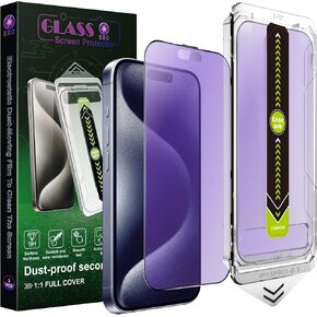 2 Pack Screen Protector Tempered Glass for iPhone 16 Pro 6.3-Inch Auto Dust Removal, No Bubbles, High Definition Clear, Easy Installation in Saudi Arabia