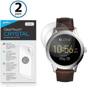 BoxWave Screen Protector Compatible with Fossil Q Founder Gen 2 (2016) - ClearTouch Crystal (2-Pack), HD Film Skin - Shields from Scratches