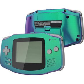 IPS Ready Upgraded eXtremeRate Black Soft Touch Replacement Shell Full Housing Cover & Black Screen Lens for Gameboy Advance - Compatible with Both IPS & Standard LCD - Without Console & IPS Screen