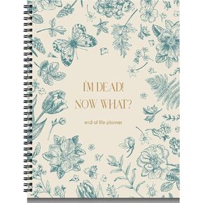 End of Life Planner Organizer Notebook with Pocket for Documents, I'M Dead Now What Planner Spiral Bound If I Die Binder Organizer Guided Final Arrangement for Beneficiary Will Preparation Last Wishes