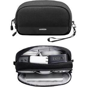 UGREEN Electronics Organizer Travel Case Tech Pouch Bag Multifunctional Organizer Carrying Case for Cables, Cord, SD Card, Earbuds, Charger, USB Adapter, Electronic Accessories Small Size
