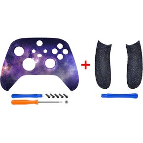 eXtremeRate Nebula Galaxy Patterned Shell + Replacement Left Right Side Rails for Xbox Series X/S Controller