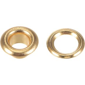 uxcell 50 Sets 12mm 1/2" Hole Copper Grommets Eyelets Black for Fabric Leather Canvas Curtain Clothing