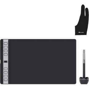 2023 HUION Inspiroy 2 قرص رسم كبير مع عجلة التمرير 3 مجموعات 8 مفاتيح مخصصة قلم خالي من البطارية للفن والتصميم والرسم والرسومات 10 × 6 بوصة من أجهزة الكمبيوتر اللوحي مع MAC ، الكمبيوتر/الهاتف المحمول ، القفازات ، القفازات ، القفازات