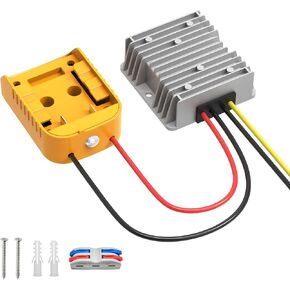 20V to 12V Step-Down Converter Compatible with Dewalt 20V Battery, DC 12V 20A 240W Voltage Reducer Regulator for Golf Cart RC Car LED Lights DIY Toys