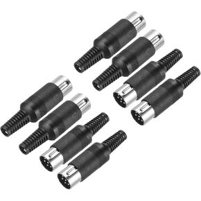 MECCANIXITY 8 Pcs S-Video DIN Male Socket 6 Pin Signal Transmission Din Plug Din Connector for TV DVD Computer Player(PS/2 Plug)