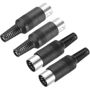MECCANIXITY 4 Pcs S-Video DIN Male Socket 7 Pin Signal Transmission Din Plug Din Connector for TV DVD Computer Player(PS/2 Plug) in Kuwait
