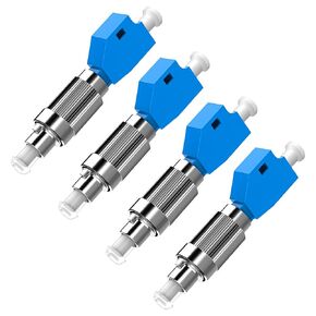 Duttek Single Mode UPC Male to LC UPC Female Hybrid Optical Fiber Cable Adapter Compatibility with Visual Fault Locator Connector and Optical Power Meter 4Pack