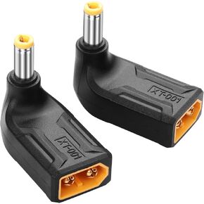 SinLoon 2 Pack XT60 to DC5525 Adapter XT60 to DC 5.5mm X 2.5mm Wireless for TS100 Soldering Iron, FPV Monitor Power,Drone (XT-008)