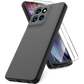 حالة من موتورولا موتو G 5G 2025/G Play 4G 2025 ، واقي شاشة زجاجي مقسى 2 حزمة ، GRAY NOYNAL SILICONE SILICONE SILICON in Kuwait