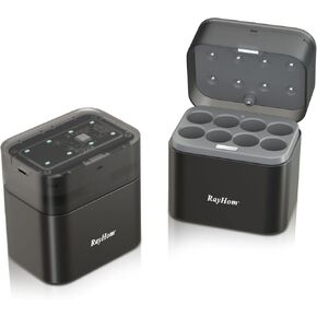 8-Slot AA Battery Charger - Type-C Fast Charger for Rechargeable AA NiMH & Lithium Batteries, Smart LED Display, Portable Magnetic Case, Multi Protection (Not for AAA Batteries)