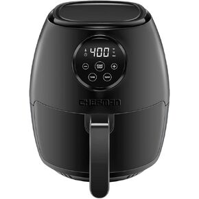 طهاة طيار طيران توربوفري 7-QT ، 6 في -1-طهي 450 درجة فهرنهايت لنتائج أكثر هشاشة ، وتصميم مضغوط لتوفير المساحة ، قلى الهواء ، الخبز ، اللحم ، التسخين ، الجفاف ، إزالة الجليد ، سريع وحتى الطهي-الأسود-الأسود-الأسود in Kuwait