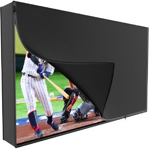 Outdoor TV Cover 30 to 32 inch, Waterproof TV Cover for Outside with Full Zipper, Heavy Duty 600D Oxford 4 Season Protectors for Outside Flat Screen Television with Mounts and Stands for 30 to 32 inch