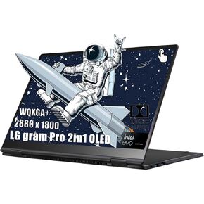 LG Gram Pro 16 OLED 2-in-1 Business Laptop, WQXGA+ 2880 x 1800 Touch, Intel Evo Edition, Core Ultra 7(16 Core up to 4.8GHz), Intel Arc, 16GB LPDDR5x RAM, 4TB SSD, Windows 11 Pro, with 5ave 6in1 Kit