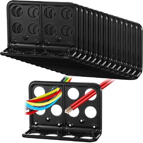 Geelin 15 Pcs Cable Chase Wire Bracket Cable Support Bracket Electrical Wire Bracket NM Cable Organizer Wire Holder Labor Saving NMSC Stackers 12 Holes to Keep Wiring Clear and Organized