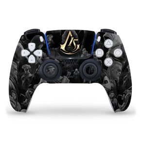 تصاميم الحالات الرئيسية مرخصة رسميًا Assassin's Creed Key Art 15th Anniversary Graphics Vinyl Faceplate Ageplate Skin Skin Cover متوافقة مع Sony PlayStation 5 PS5 DualSense Controller