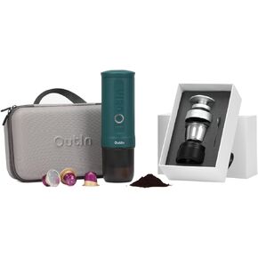 Outin Nano Complete Set Machine Espresso Machine مع Accessorries مزدوجة اللقطة وحقيبة حمل