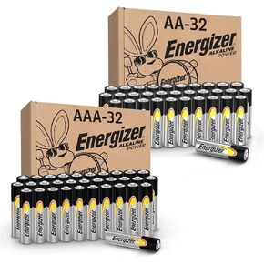 Energizer Alkaline Power AA Batteries and Alkaline Power AAA Batteries Variety Pack, 32 AA and 32 AAA Batteries, 64 Count
