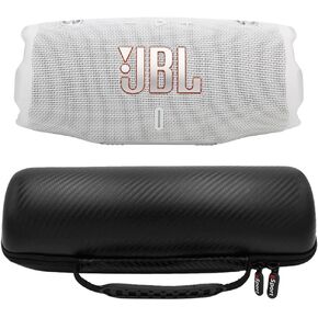 JBL Charge 6 Waterproof Portable Speaker Bundle with gSport Carbon Fiber Case (Black)