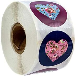 Valentine Food Pun Stickers/Roll of 500 Circle Labels / 1.5" Adorable Valentine's Day Decals
