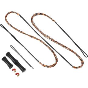 PATIKIL Bow String Replacement with Brass Nocks Silicone Finger Tab for Traditional Long Bow Recurve Bow String