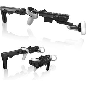 مخزون بندقية VR لـ Quest 2 -Magnetic Rifle Rifle - متوافق مع Meta Quest 2 - التصميم المريح ودقة محسّنة لتجربة ألعاب VR النهائية - متانة من الدرجة الطيران |