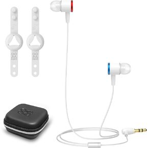 AMVR Noise-Isolating in-Ear Headphones for Meta Quest 3 | VR Quest-3 Accessories Earbuds Earphone with Custom Silicone Earplugs and Hold Head Strap Beam | Immersive 3D 360 Degree Sound