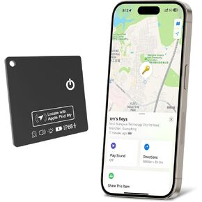Wallet Tracker Card,Works with Apple Find My (iOS Only),Wireless Charging Bluetooth Tracker,Slim Item Locator and Card Tracker for Wallet,Luggage,Passports,Keys (Small-1 Pack)