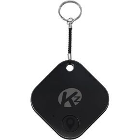 KZO Bluetooth Air Tracker Tag 2 Pack, iOS and Android Compatible, Find Nearby, Phone Finder, Loud Ring, Replaceable Battery, Suitable to Track Keys/Backpacks/Luggage/Suitcases, Black