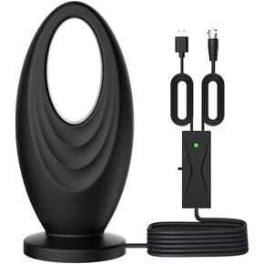 2025 Updated TV Antenna,1800 Miles Range Indoor/Outdoor for Smart TV and All Old TV's,360° Reception Digital for Local Channels-Thick Coax Cable and Amplifier (JPTV020)
