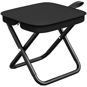 Folding Camping Stool, Portable Chair for Adults and Children, Foldable Stool for Fishing, Hunting, Travel, Backpack, Hiking (Black)