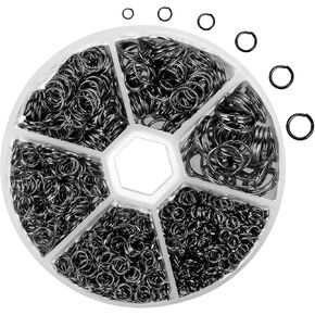 970 PCS Open Jump Rings, for Jewelry Making Small O Ring Metal Open Jump Rings Connectors for Bracelet Earrings Necklace Crafts (4/5/6/7/8mm)(Silver)