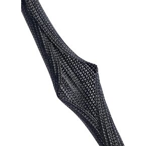 Semi-Rigid Wrappable Split Woven Sleeving Cord Protector Tubing, Self-Wrapping Cable Management Sleeve (Black, 1/2"-25FT)