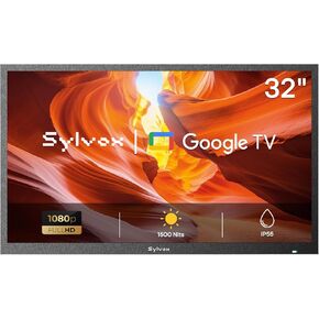SYLVOX 32 inch Outdoor TV, Full Sun Outdoor Television 1500 Nit High Brightness, 1080P FHD Sunlight Readable Display, IP55 Weatherproof TV, Smart TVs for Outdoor Entertainment (Pool SE/2025)