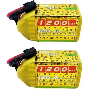 CNHL Speedy Pizza 1350mAh 6S Lipo Battery 22.2V 150C with XT60 Plug for FPV Racing Rc Quadcopter Helicopter Airplane (2 Packs)