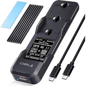 INEO M.2 NVME & SATA إلى محطة إرساء USB C 20GBPS لمفتاح M ، B+M دعم المفتاح 2280 2260 2242 2230 SSDS (M.2 20GB Dock)