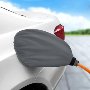 EV Charger Port Cover,Magnetic Adsorption Electric Car Charging Port Cover,Snow Sun Protection Waterproof Rainproof External Charger Cover Fit for Electric Vehicles