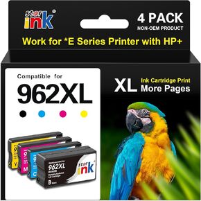 Remanufactured 962xl Ink Cartridge Combo Pack for hp Printer OfficeJet Pro 9015e Ink cartridges 9015 9025e 9025 9010 9020 9022 9028 9018 9010e 9020e Printer 4-Pack 962XL Ink Cartridges