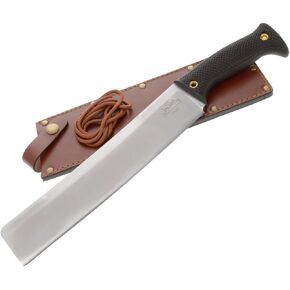 Cold Steel Jimi Slash 10" CPM-3V Cleaver Blade 5" Kray-Ex Ergonomic Handle Competition Chopper - Premium Leather Sheath Included