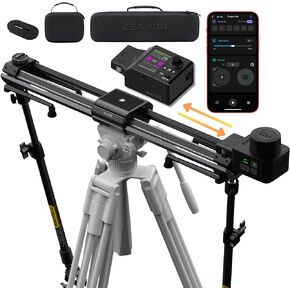 Zeapon Micro 3 E1000 with Micro4 Motor, 42''/107cm Travel Distance Camera Slider, DSLR Slider with Carrying case, Motor Quick Switching, 10-26Lbs Payload and Adjustable Sliding Damping Design