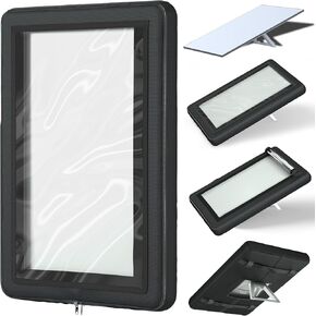 Protector for Starlink Gen3 Cover, Satellite Dish Accessories, Transparent PVC Material+900D Fabric, Weather-Resistant, Dustproof and Waterproof, for Maximum Signal Performance & Durability, Black