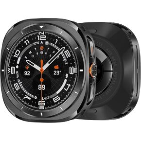 Suitisbest Metal Case for Samsung Galaxy Watch Ultra 47mm Case, Stainless Steel Protective Rugged Bumper Thin Frame with Ceramic-Like Back Cover for Galaxy Watch Ultra 47mm for Men Women