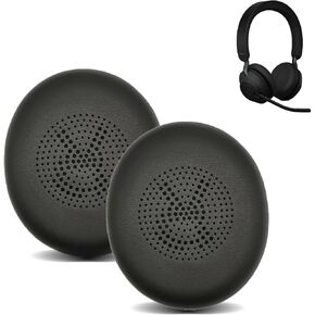 Replacement Ear Pads Compitable with Jabra Evolve2 65 MS/65 UC/USB, Earpads Cushions for Evolve2 40 UC/MS/USB, Headset Ear Covers Also Fit Jabra Elite 45h-Black