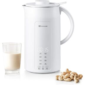 Nut Milk Maker, 42oz Automatic Almond Milk Machine for Homemade Plant-Based Milk, Oats, Soy, Dairy Free Beverages, Soy Milk Maker with Delay Start/Keep Warm/Self-Cleaning/Boiling, White