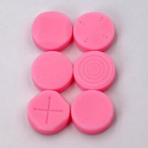 6PC Silicone Thumb Stick Grips Caps Analog Thumbstick Joystick Cap for PS Vita PSV 2000 PSV 1000 Pink