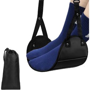 Airplane Foot Hammock,Adjustable Portable Foot Hammock for Plane Travel for Air Travel,Travel Essentials Comfy Foot Hanger Airplane Footrest(2 Set)