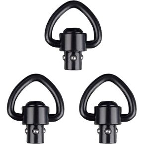 QD Sling Swivel Mount 1" Heavy Duty D-Loop Sling Swivels Quick Detach/Release for Two Point Sling