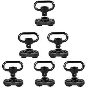Sling Swivel Mount Quick Detach Sling Attachment w/Push Button Compatible with Mlok System for 2 Point Sling (6PCS)