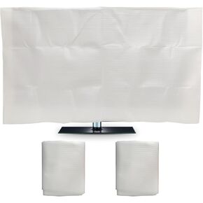 2 Pack Foam Flat Screen TV Cover Fits Up to 55"L x 32"W Flat Screen TV，50-55 Inch Television Foam Cover for TV Protection During House Moving, Storage, or Home Renovation